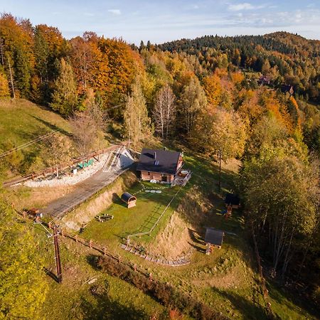 Babiogórska Chata - dom z bali z jacuzzi i sauną Zawoja Bagian luar foto